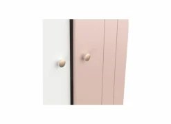 Kleerkast Jade 95cm - decor - mat roze & mat wit