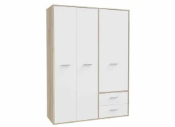 Kleerkast Mokkaro 145cm - decor - wit & sonoma eik