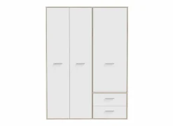 Kleerkast Mokkaro 145cm - decor - wit & sonoma eik