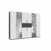 Kleerkast Moldau 270cm - decor - wit & grafiet