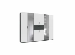 Kleerkast Moldau 270cm - decor - wit & grafiet