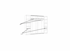 Kleerkast Narago 270cm - decor - wit