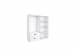 Kleerkast Orleans 181cm - decor - wit