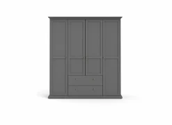Kleerkast Paris 181cm - decor - mat grijs