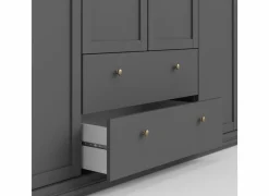 Kleerkast Paris 181cm - decor - mat grijs