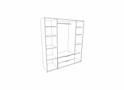 Kleerkast Paris 181cm - decor - wit