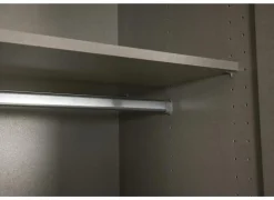 Kleerkast Quadraspin 226cm - decor - artisanale eik/ metallic grijs