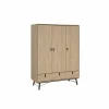 Kleerkast Ry 151cm - decor - bruin & zwart