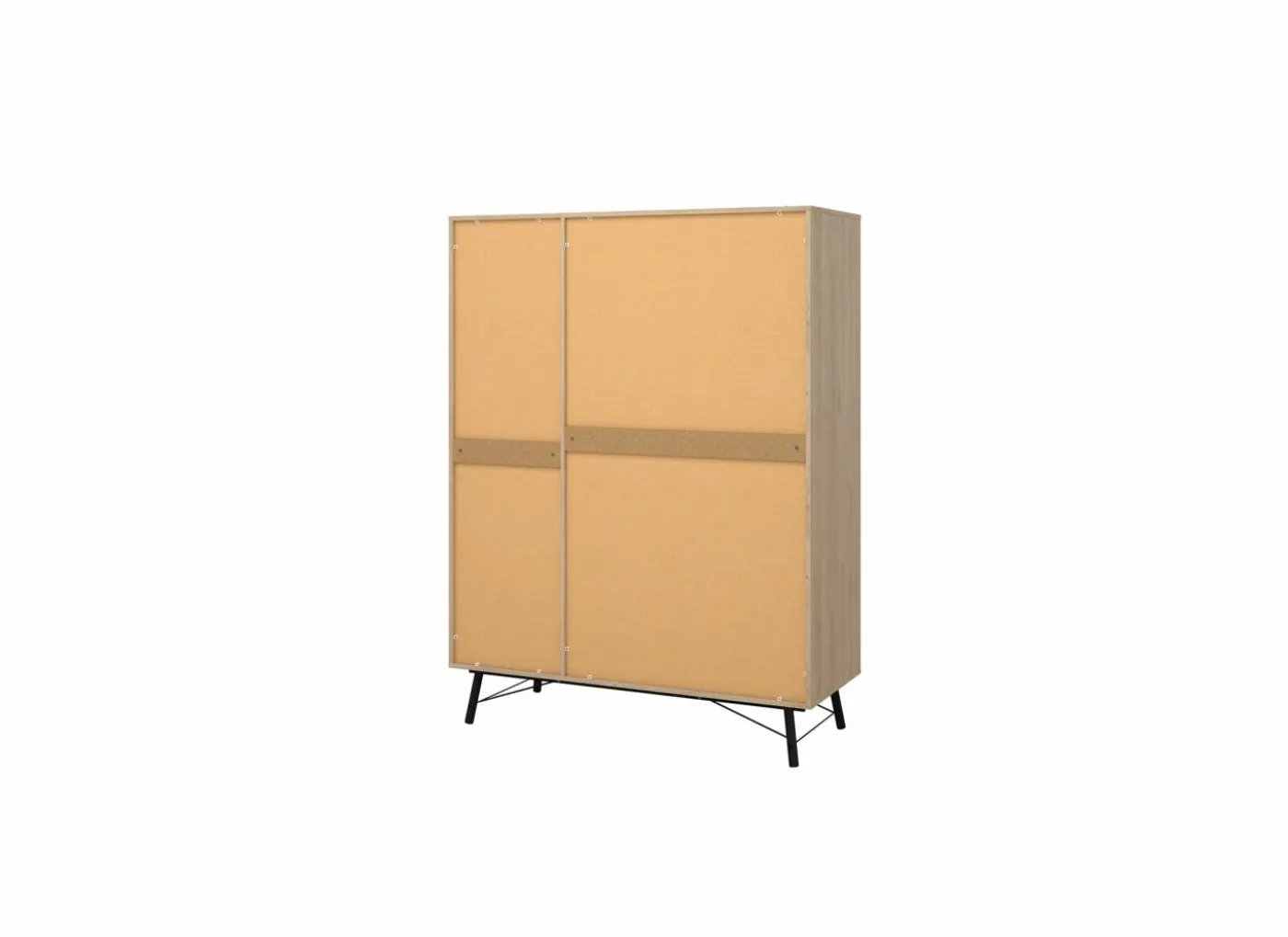 Kleerkast Ry 151cm - decor - bruin & zwart