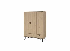 Kleerkast Ry 151cm - decor - bruin & zwart
