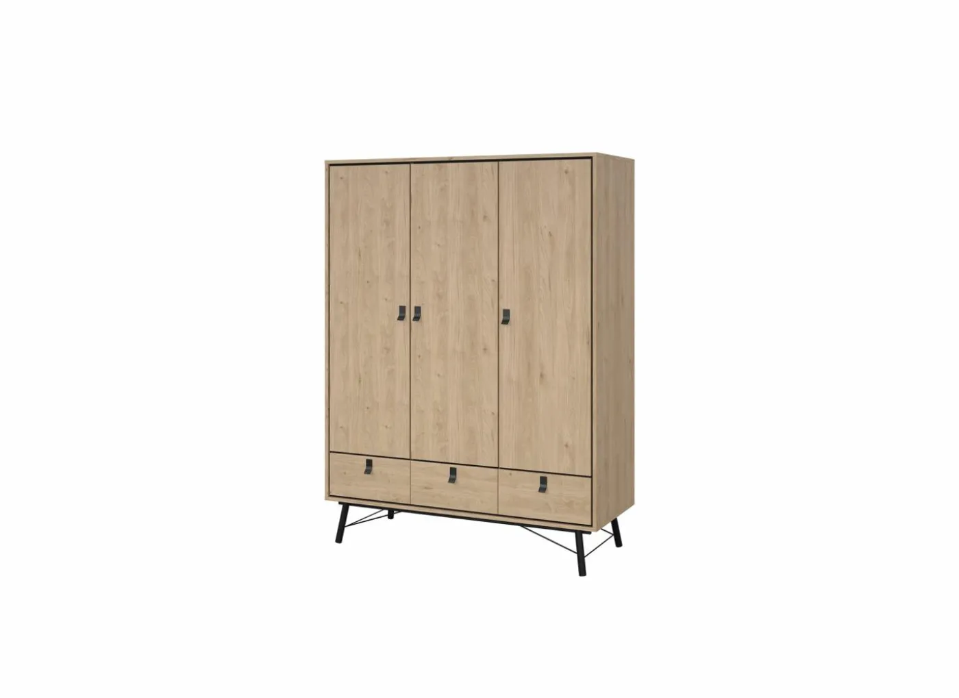 Kleerkast Ry 151cm - decor - bruin & zwart