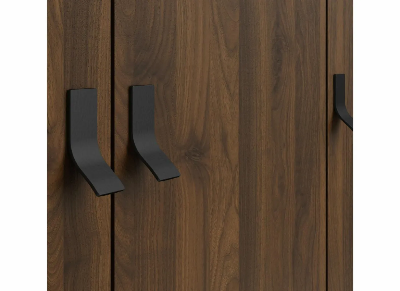 Kleerkast Ry 151cm - decor - mat zwart/okkernoot