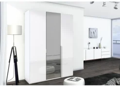 Kleerkast Select 151cm - decor - wit