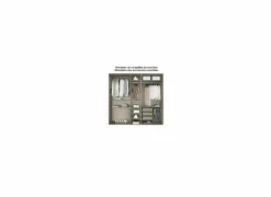 Kleerkast Select 251cm - decor - wit