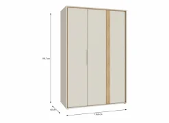 Kleerkast Wexlin 126x60x194cm - decor - sand & mauvella oak