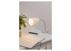 Klemlamp Sily H43cm - kunststof - wit