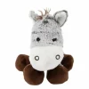 Knuffel Ezel H23cm - stof - grijs