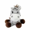 Knuffel Ezel H18cm - stof - grijs