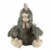 Knuffel Haan H29cm - stof - grijs