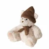 Knuffel Lenny H22cm - stof - bruin/beige