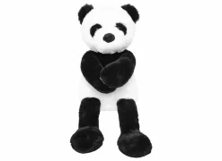 Knuffel Panda H35cm - stof - zwart/wit