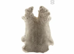 Konijnenvacht 34x45cm - grijs