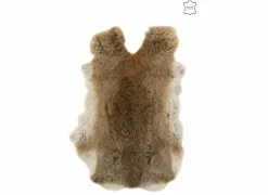 Konijnenvacht 34x45cm - grijs & bruin