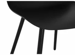 Kuipstoel Claudio 44x53,5x80,5cm - staal/polypropyleen - zwart