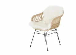 Kuipstoel Flores 58x62x81cm - polyethyleen - naturel/zwart