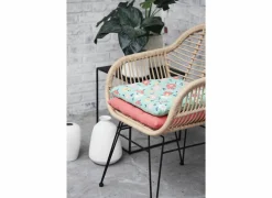 Kuipstoel Flores 58x62x81cm - polyethyleen - naturel/zwart