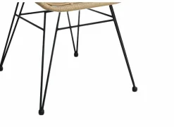 Kuipstoel Flores 58x62x81cm - polyethyleen - naturel/zwart