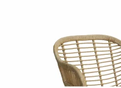 Kuipstoel Flores 58x62x81cm - polyethyleen - naturel/zwart