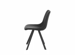 Kuipstoel Pokerface 47x57x83cm - natuurleder - zwart