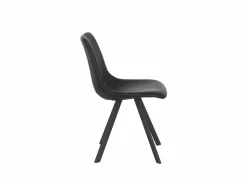 Kuipstoel Pokerface 47x57x83cm - natuurleder - zwart