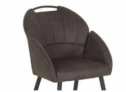 Kuipstoel ST2005  55x60x87,5cm - stof - antraciet