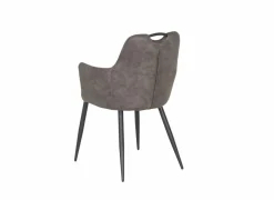 Kuipstoel 58,5x53x87,5cm - stof - antraciet