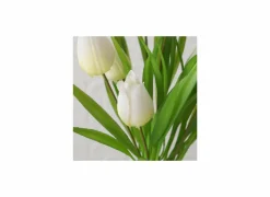 Kunstbloem Tulp H31cm - kunststof - wit