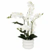 Kunstplant Orchidee H60cm - kunststof/keramiek - wit