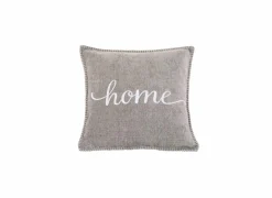 Kussen Damian Home 45x45cm - stof - licht grijs