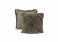 Kussen Hare 60x60cm - nepbont - grijs