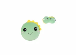 Kussen Hello Dino met slaapmasker - stof - groen
