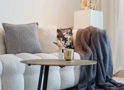 Kussen Juliette 45x45cm - stof - lichtgrijs