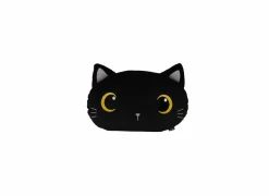 Kussen Kat - stof - zwart