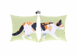 Kussen Outdoor Lapjeskat 49x49cm - stof - multicolor