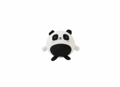 Kussen Squishy Pandastic Ø13cm - stof - zwart/wit