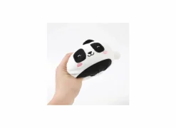 Kussen Squishy Pandastic Ø13cm - stof - zwart/wit