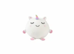 Kussen Squishy Unicorn Ø13cm - stof - wit