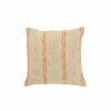 Kussen Strepen 45x45cm - katoen/linnen - beige/roest