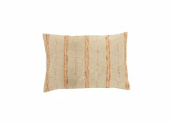 Kussen Strepen 40x60cm - katoen/linnen - beige/roest