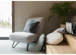 Kussen Zaya 45x45cm - stof - charcoal grey